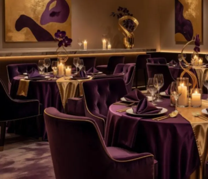 Lounge prêt pour un événement restaurant-casino à venir